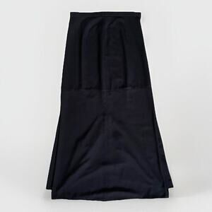 Prêt à Porter Vintage Long Maxi Skirt Sz 6 Black Side Slit Lined Minimal A Line